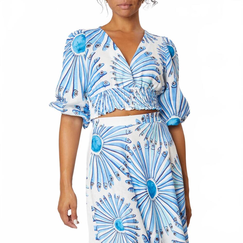 NEW FERDINANDO FUSCO puffy top in anchovy